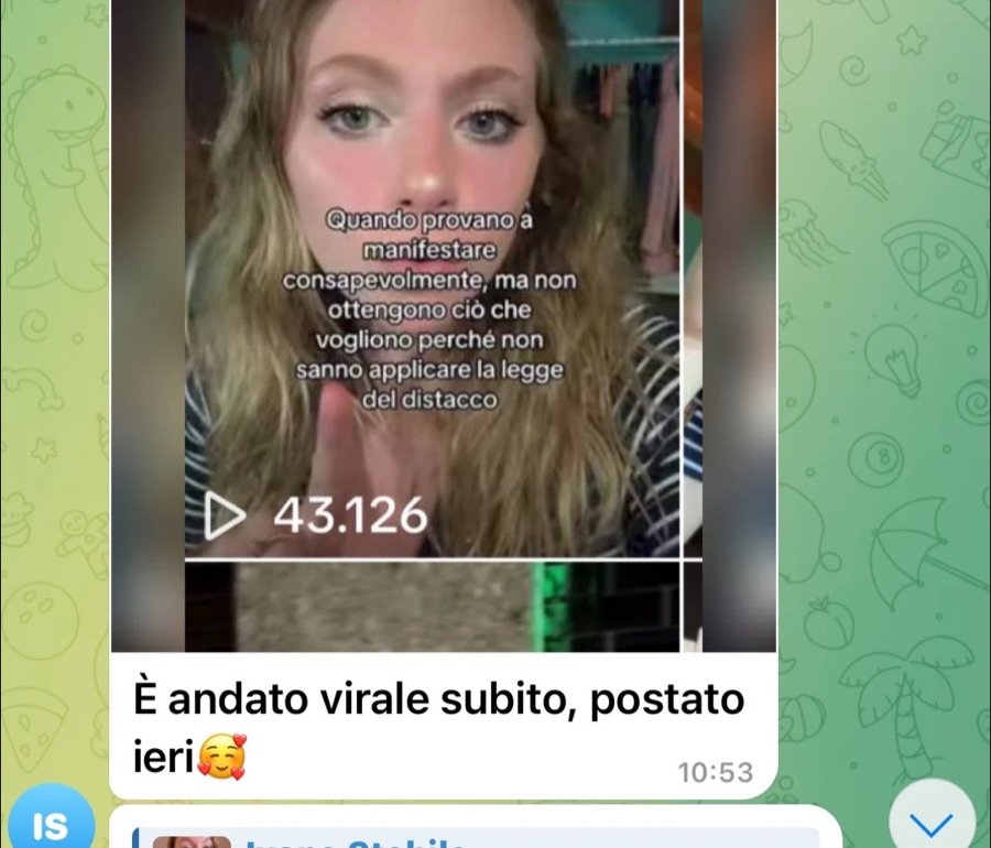 Messaggio: video andato virale subito, 43 mila visualizzazioni