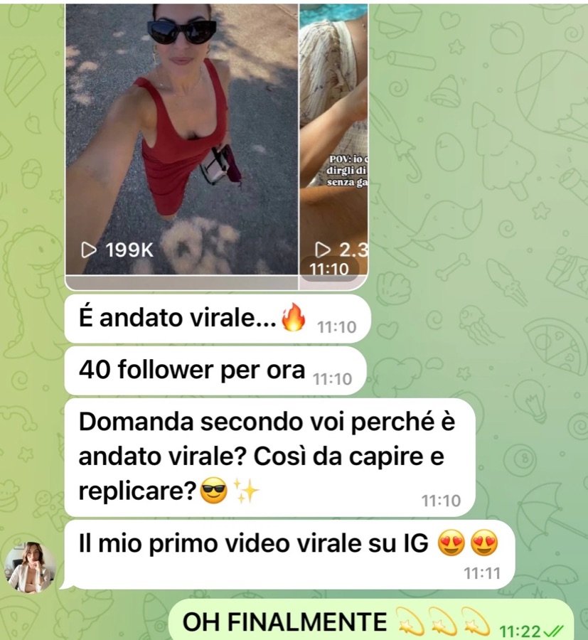 Messaggio: il primo video virale su Instagram, 40 follower all'ora
